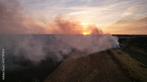 Garbage pollution from Incinerated and disposed of incorrectly A source of pollution And spread the disease.Smoke of burning garbage into the air- pollution from waste garbage.