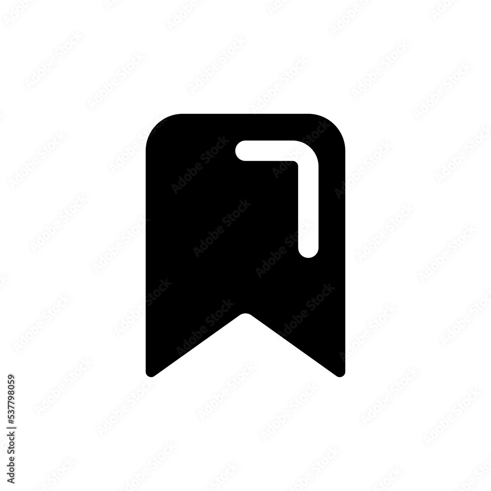 Marked content black glyph ui icon. Bookmark for website pages. Chosen data. User interface design. Silhouette symbol on white space. Solid pictogram for web, mobile. Isolated vector illustration Marked content black glyph ui icon. Bookmark for website pages. Chosen data. User interface design. Silhouette symbol on white space. Solid pictogram for web, mobile. Isolated vector illustration