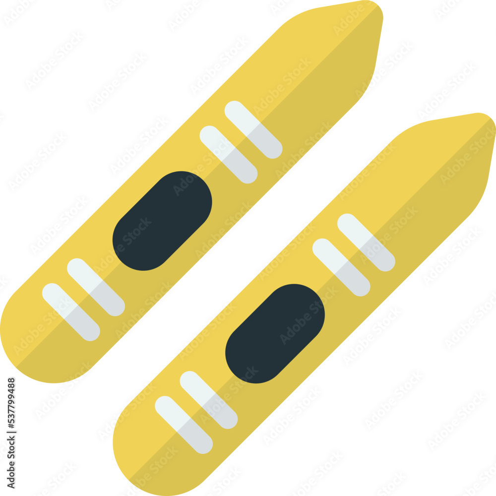 ski boots from top view illustration in minimal style ski boots from top view illustration in minimal style