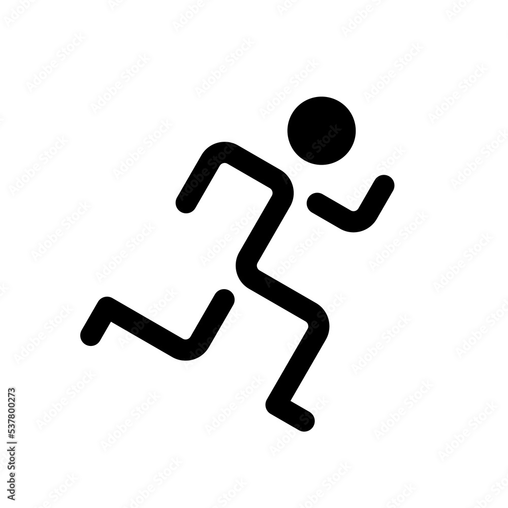 Running black glyph ui icon. Active lifestyle. Healthy habit. Jogging practice. User interface design. Silhouette symbol on white space. Solid pictogram for web, mobile. Isolated vector illustration Running black glyph ui icon. Active lifestyle. Healthy habit. Jogging practice. User interface design. Silhouette symbol on white space. Solid pictogram for web, mobile. Isolated vector illustration