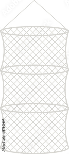 Big fishnet flat icon Fishing industry Fisherman equipment