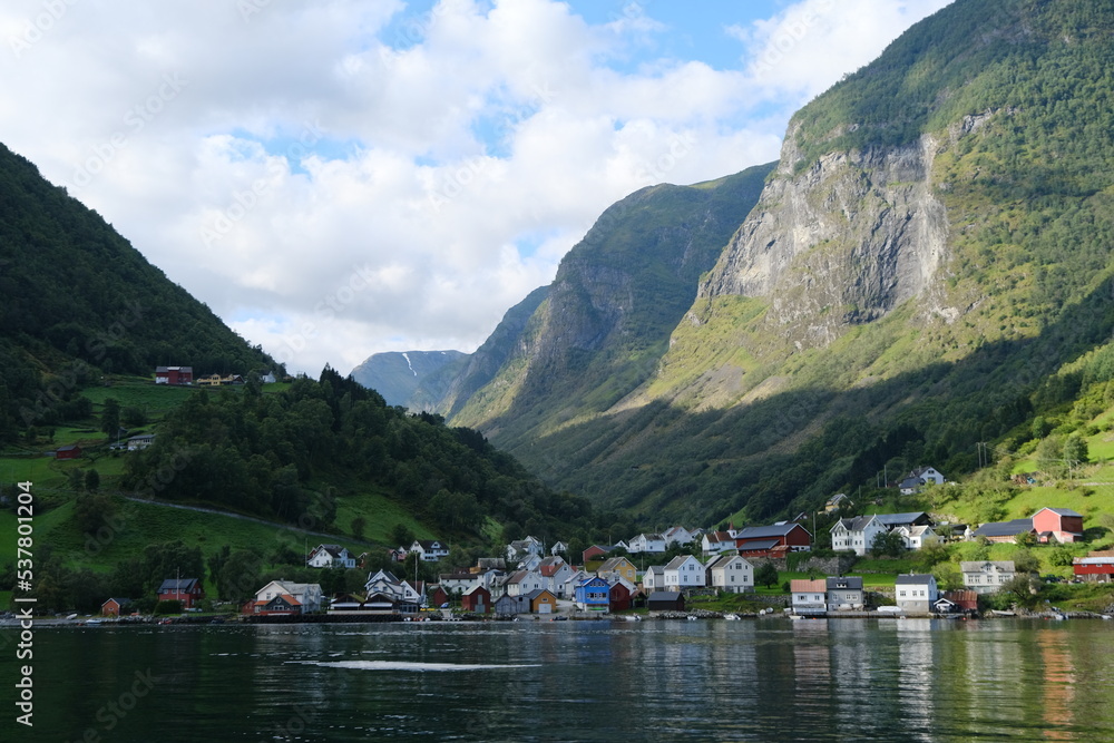 village on the Norwegian fjord 