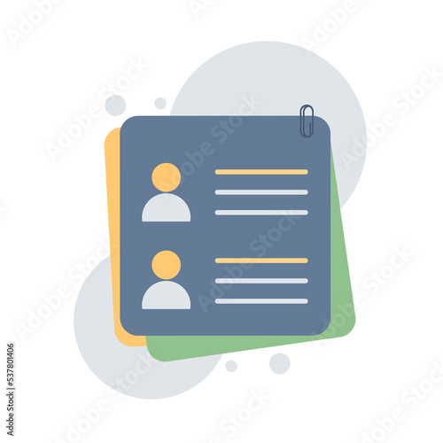 Contact list flat icon. Vector illustration concept can be use for, landing page, template, ui ux, web, mobile app, poster, banner, website, ads