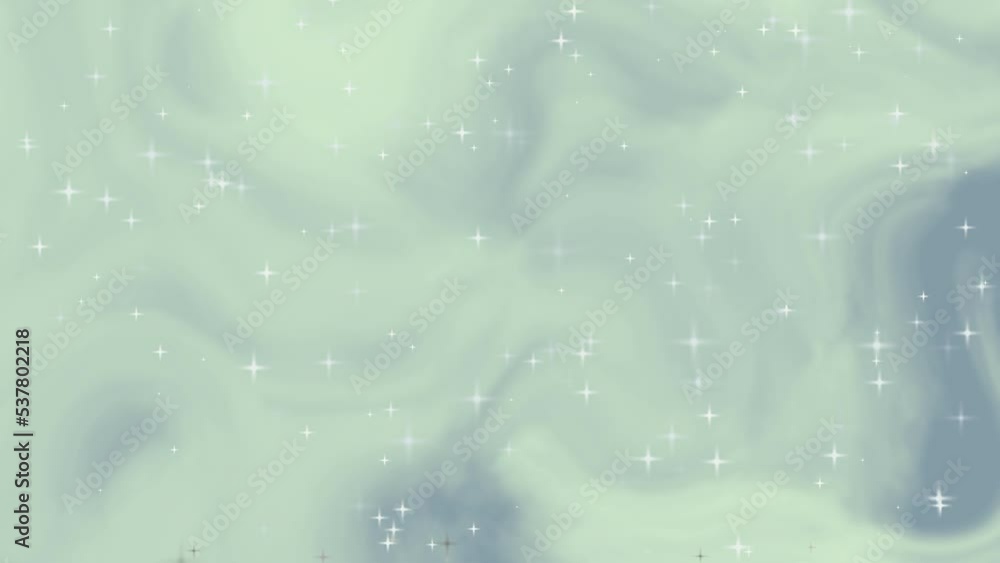 Fondo partículas dispersándose estrellas color menta