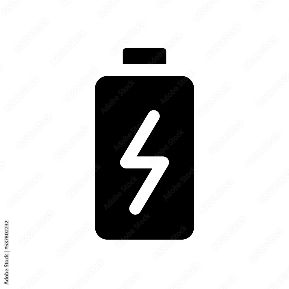 Battery black glyph ui icon. Accumulator charging. Physical strength. User interface design. Silhouette symbol on white space. Solid pictogram for web, mobile. Isolated vector illustration Battery black glyph ui icon. Accumulator charging. Physical strength. User interface design. Silhouette symbol on white space. Solid pictogram for web, mobile. Isolated vector illustration