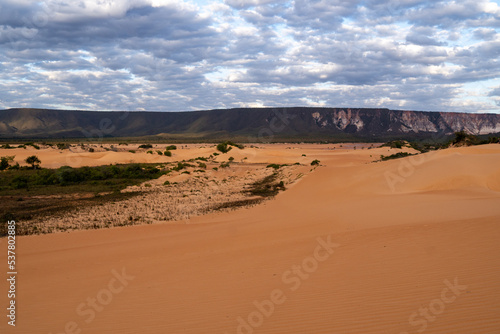 beautiful sunlit sand dunes in jalapão national park