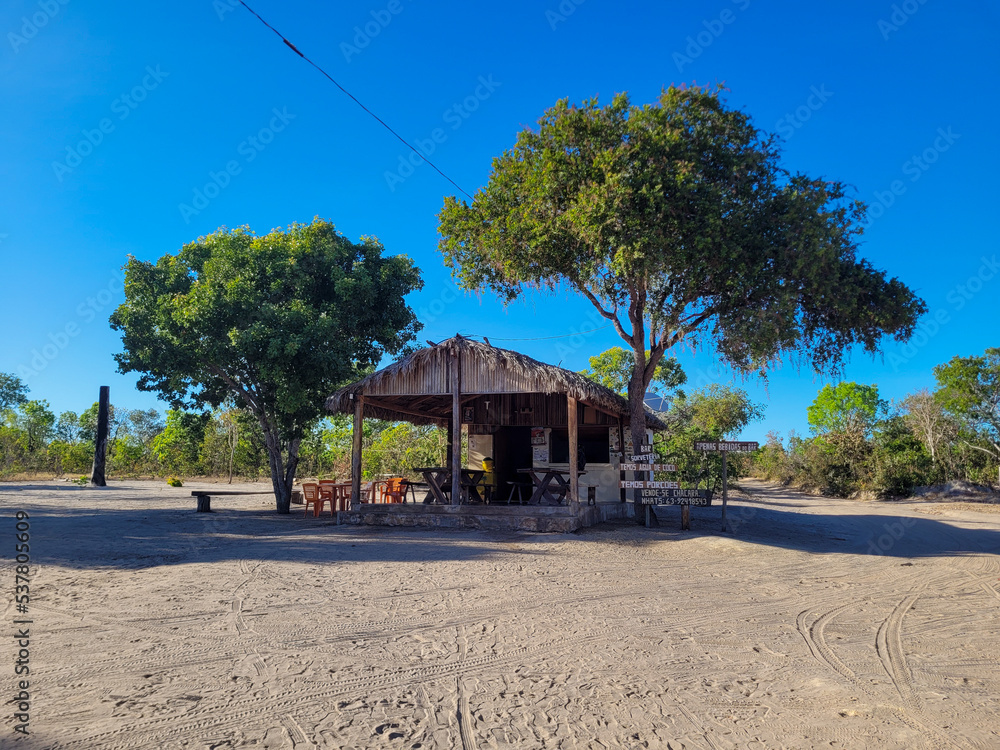 Fototapeta premium beach hut on the beach