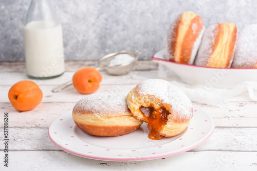 Sweet apricot donuts