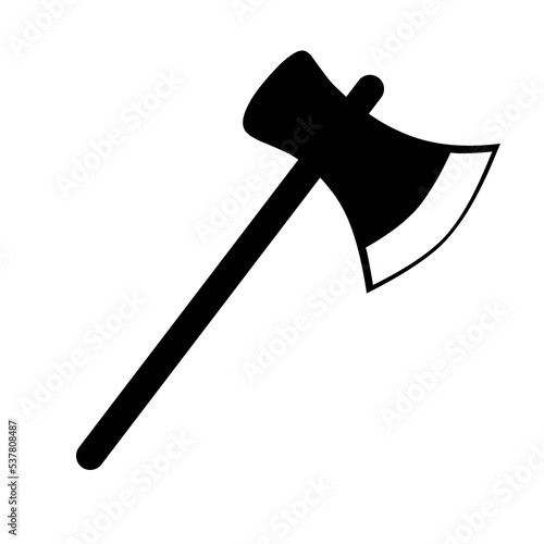 ax silhouette icon isolated on white background

