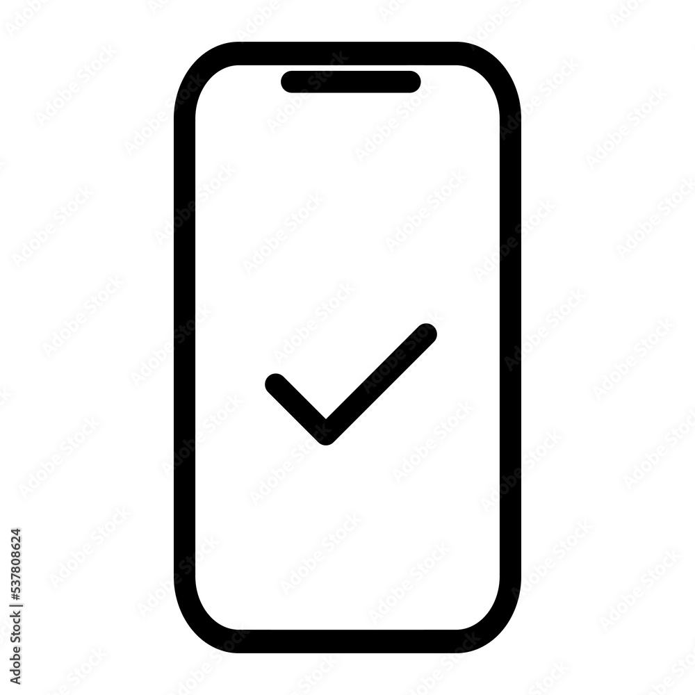 smartphone icon with checklist display on screen
smartphone icon with checklist display on screen
