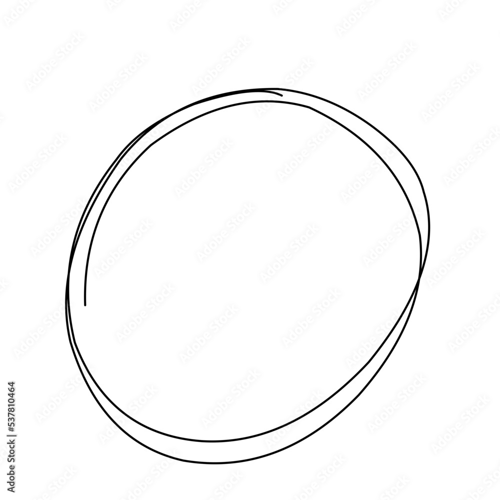 Doodle Vector Marker Circle Doodle Vector Marker Circle