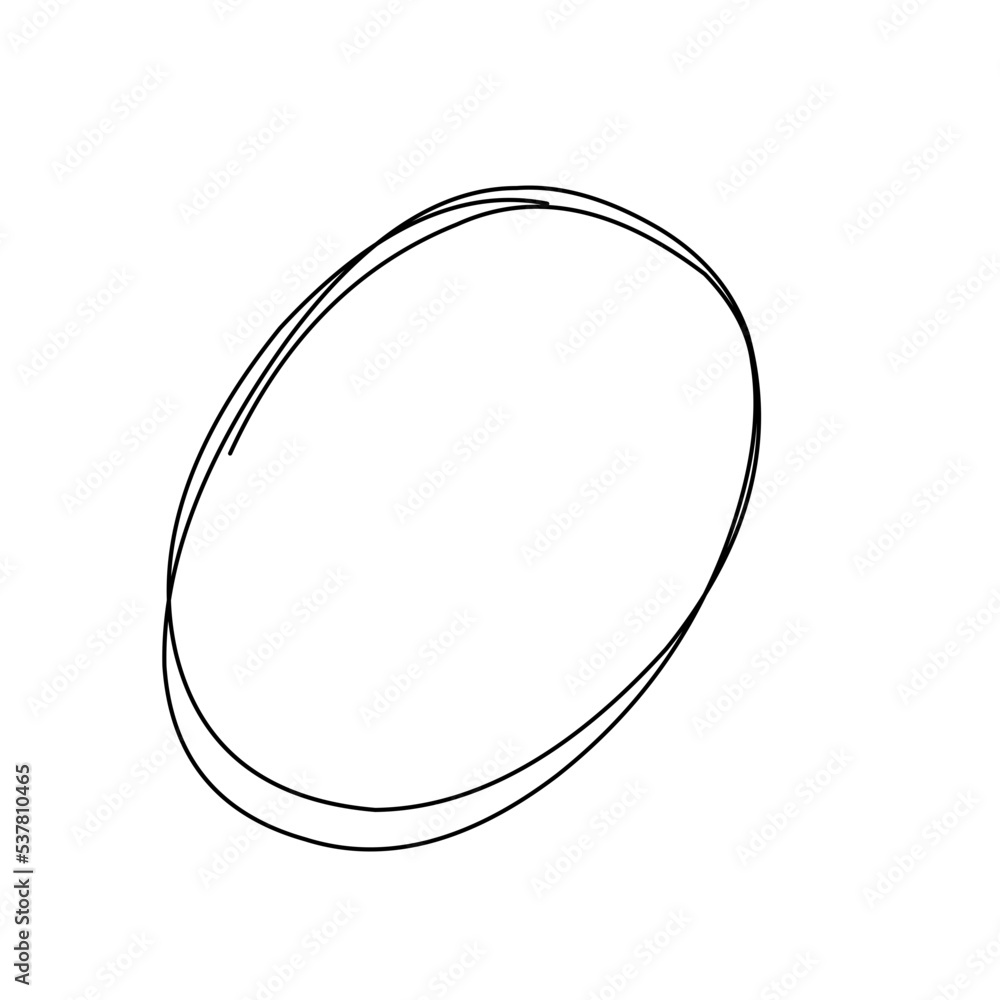 Doodle Vector Marker Circle Doodle Vector Marker Circle