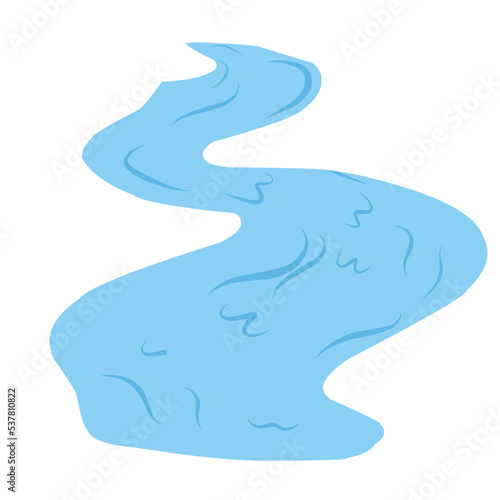 flowing blue river illustration