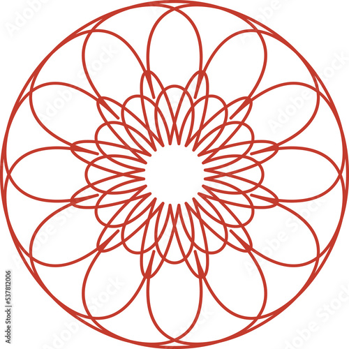 Geometric Circular Arabic Ornament	