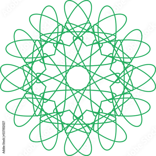 Geometric Circular Arabic Ornament	