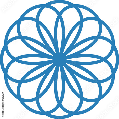 Geometric Circular Arabic Ornament	