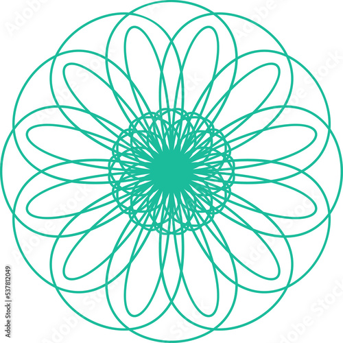 Geometric Circular Arabic Ornament	