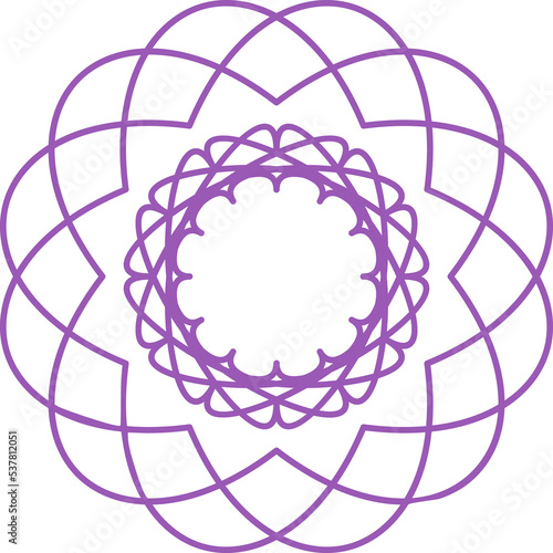 Geometric Circular Arabic Ornament	