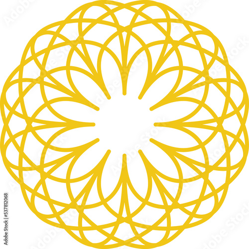 Geometric Circular Arabic Ornament	