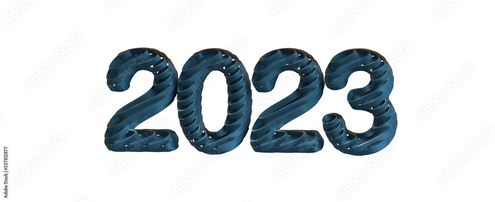 Typography design of 2023 with 3d style Typography design of 2023 with 3d style