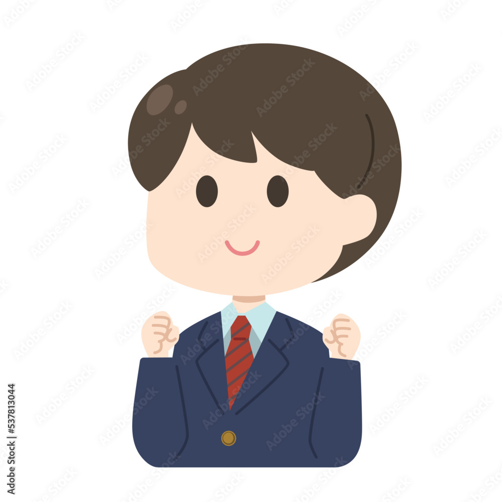 男子学生　イラスト