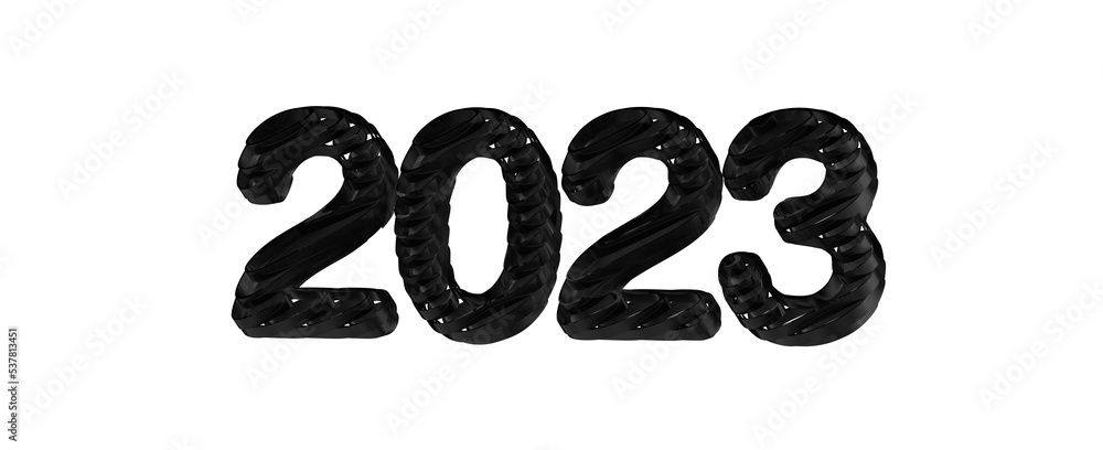 Typography design of 2023 with 3d style design Typography design of 2023 with 3d style design