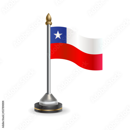 State table flag of Chile. National symbol perfect for design, Background transparent