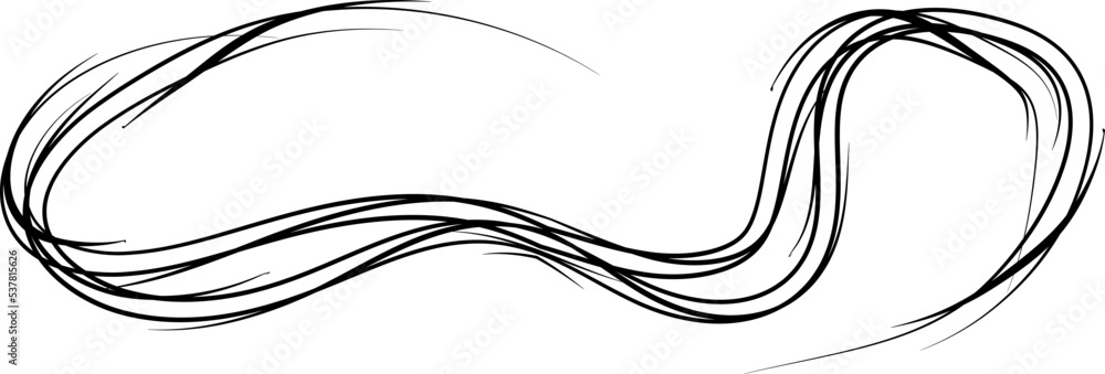 Fototapeta premium Sketchy Curve Line