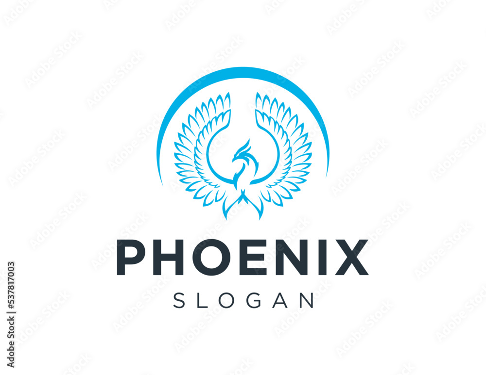 Logo about phoenix on white background. created using the CorelDraw application.