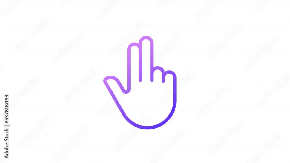 Animated multi touch gradient icon. Double finger control. Touchscreen navigate. Display control. Seamless loop HD video with alpha channel on transparent background. Outline motion graphic animation Animated multi touch gradient icon. Double finger control. Touchscreen navigate. Display control. Seamless loop HD video with alpha channel on transparent background. Outline motion graphic animation