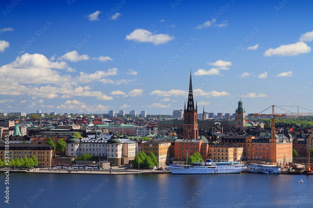 Fototapeta premium Stockholm city skyline, Sweden