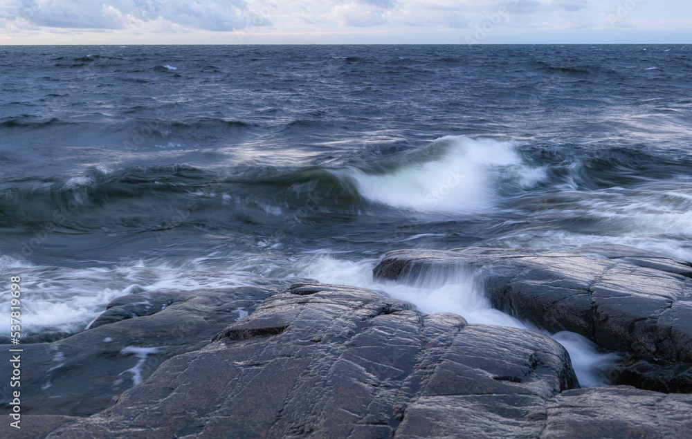 Fototapeta premium Beautiful landscape of the archipelago in the high coast in north of Sweden