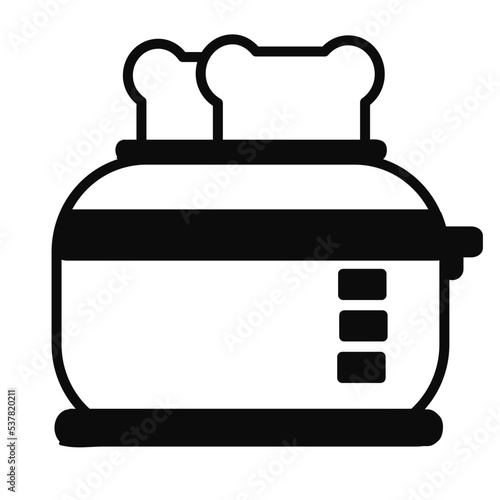 Icon toaster cooking ware illustration suitable for website 