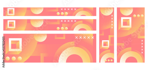 Abstract wide and vertical web banners