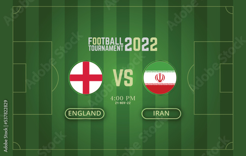 Fifa world cup 2022 England vs Iran football match template
