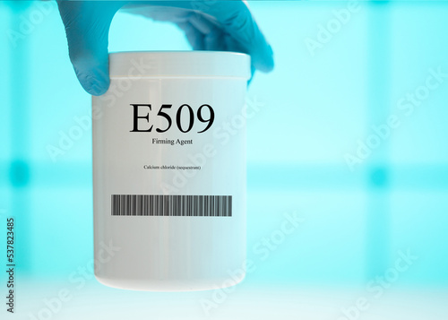 Packaging with nutritional supplements E509 firming agent photo