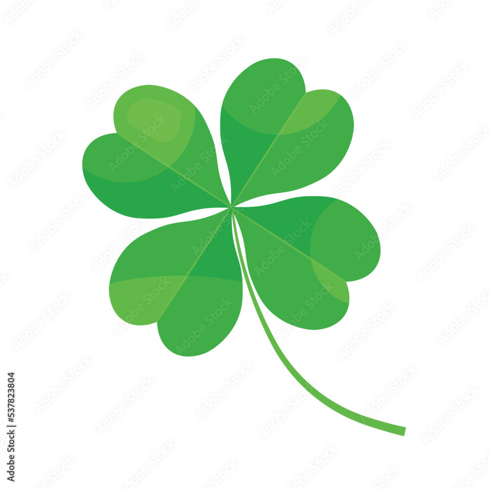 green four leaf clover, symbol of good luck- vector illustration green four leaf clover, symbol of good luck- vector illustration