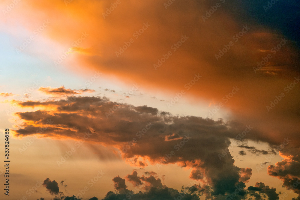Dramatic sunset clouds