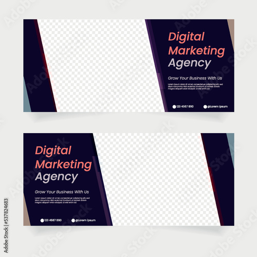 vector design digital marketing agency banner