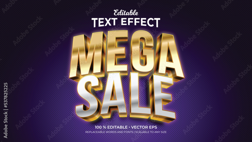Mega Sale Editable Text Effects Mega Sale Editable Text Effects