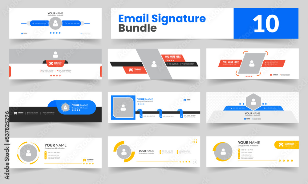 Email Signature Template, email signature with photo, minimalist email