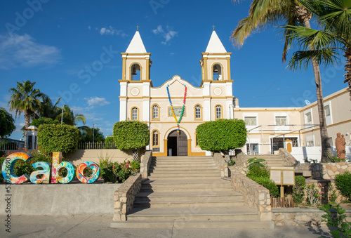 Colorful Mission San Jose del Cabo in Mexico