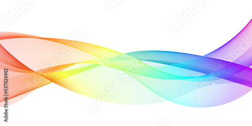 Rainbow wave abstract background design element - curves banner