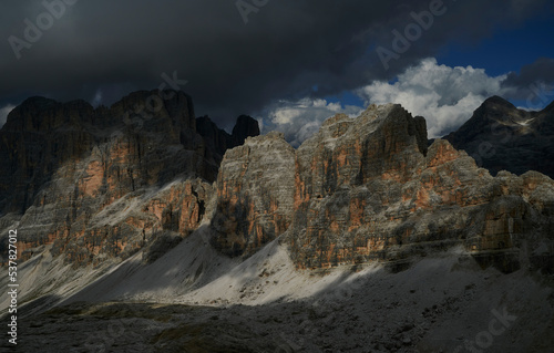 Scenic view in the Dolomites, Italian Alps, Lagazuoi, Italy, Europe 