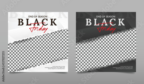 black friday banner social media template. Trendy editable social media post template.