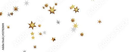 stars. Confetti celebration, Falling golden abstract decoration for party, birthday celebrate, © vegefox.com