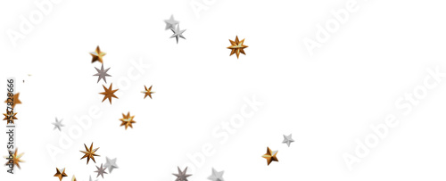 stars background, sparkle lights confetti falling. magic shining Flying christmas stars on night