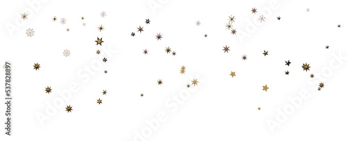 Quadro su tela Holiday golden decoration, glitter frame isolated