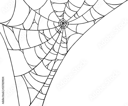 Halloween party background with spiderwebs isolated png or transparent texture,blank space for text,element template for poster,brochures, online advertising,vector illustration