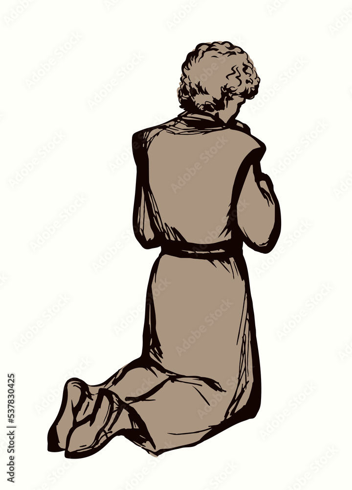 Anointing for the kingdom. Vector drawing Anointing for the kingdom. Vector drawing